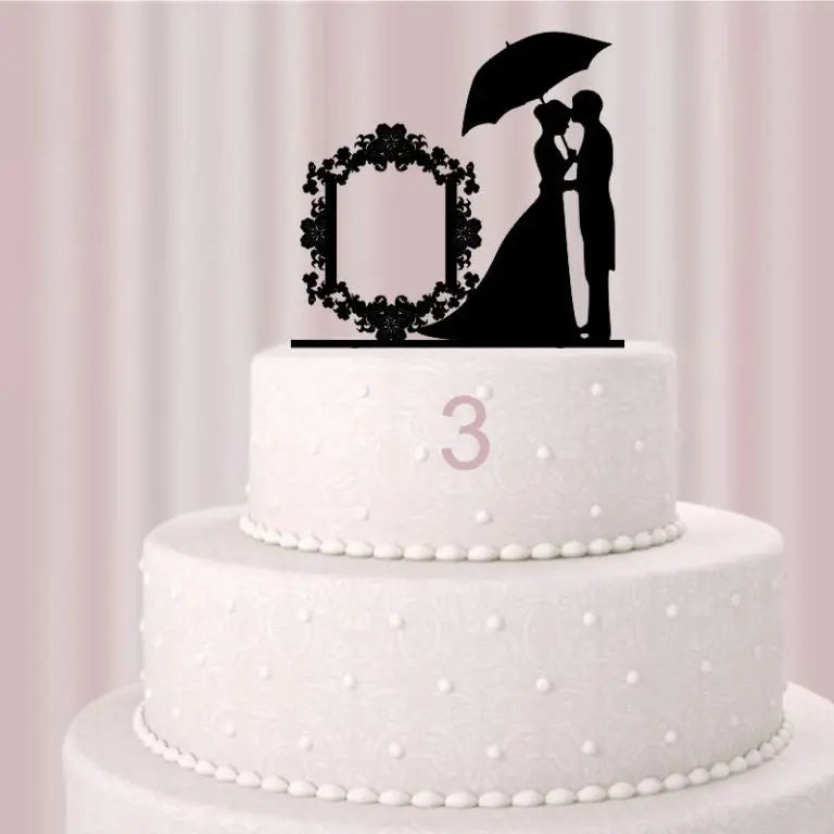 Cake-Topper Hochzeit „Schirm & Spiegel“ (3)