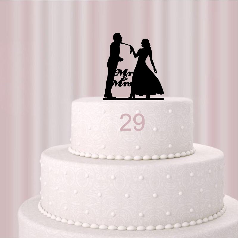 Cake-Topper Hochzeitspärchen „Frau zieht Mann am Schlips“ (29)