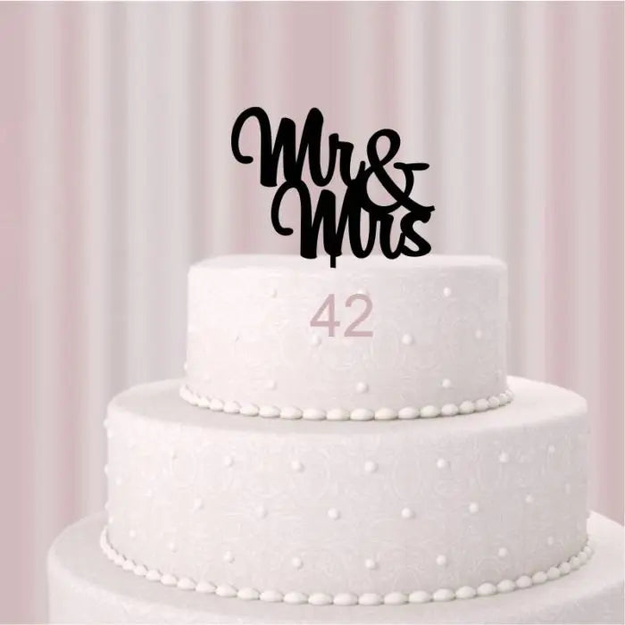 Cake-Topper Hochzeit Mr & Mrs mit Herz (42)