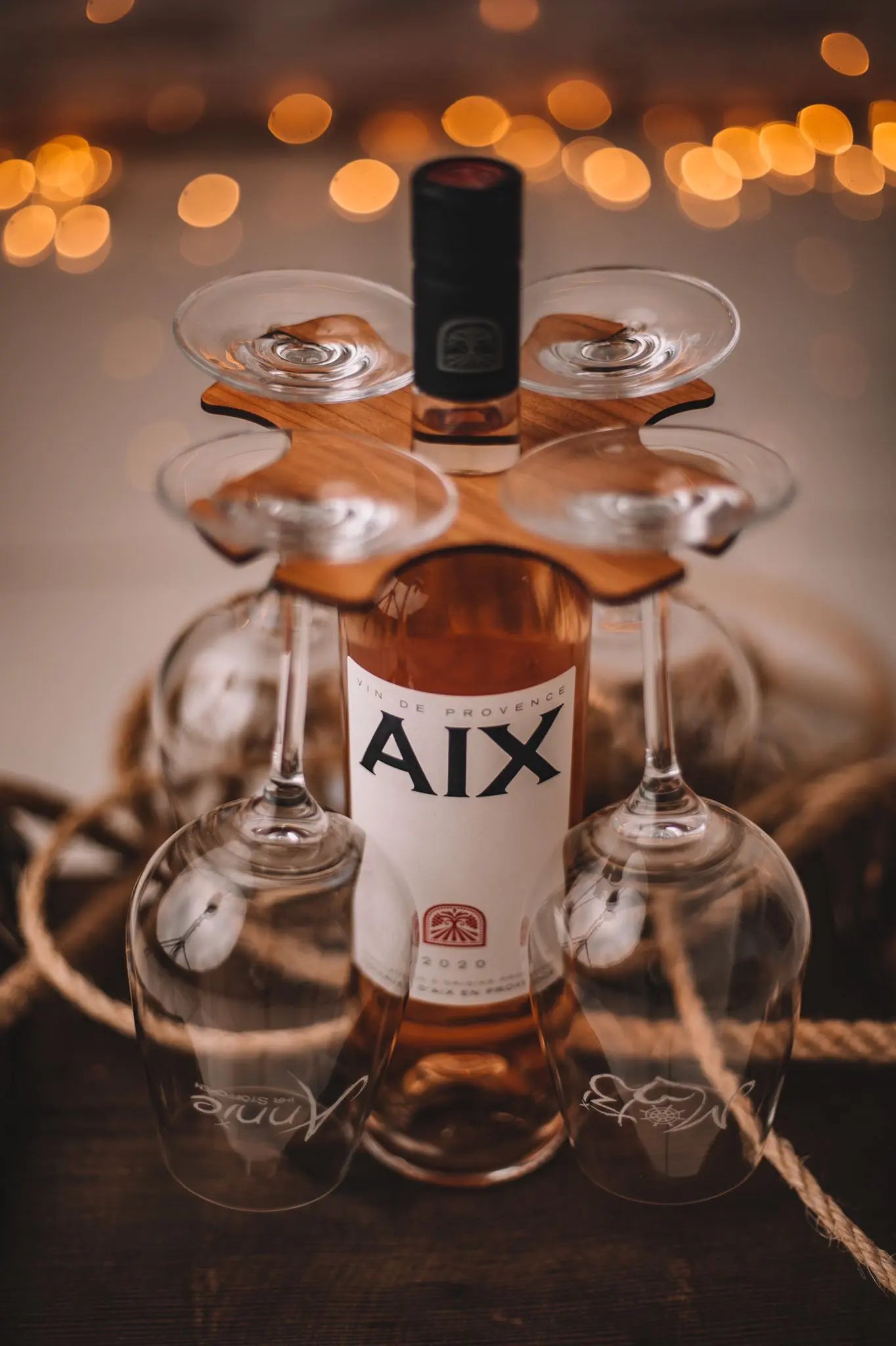 Weinglashalter für 4 Gläser