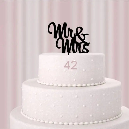 Cake-Topper Hochzeit  Mr & Mrs mit Herz (42)